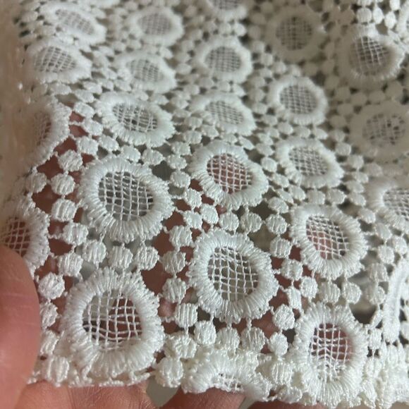 H&M Crochet White Lace Women's Blouse Size 6 - Picture 8 of 16